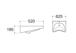 Раковина для людей с ограниченными возможностями Aquatek AQ2211-00  62 см белый