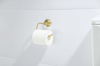 Бумагодержатель квадратный Aquatek Европа AQ4118BG шлифованное золото