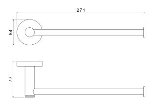 Полотенцедержатель Aquatek Европа AQ4119BGM шлифованный чёрный хром