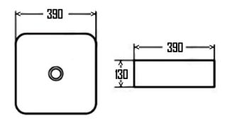 Раковина AQUAme AQM5011 39см белый глянцевый