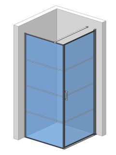 Душевой уголок AQUAme AQM5215-RH-9 90x90см чёрный матовый