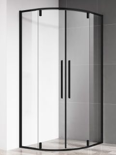 Душевой уголок AQUAme AQM7101-2-9 90x90см чёрный матовый