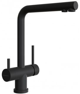 Смеситель для кухни Florentina Арес Ультра с подключением под фильтр нуар