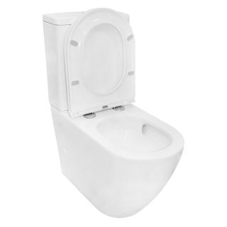 Унитаз-компакт Azario Grado AZ-2141 UQ1 665х380х845 напольный, смыв «Торнадо», безободковый, с бачком и сидением микролифт