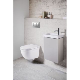 Сет AZARIO AZ-8010-1000+AZ-8200-0030+AZ-0017 E-R инсталляция с панелью смыва + Fora с сидением микролифт +клавиша 0030, хром матовый