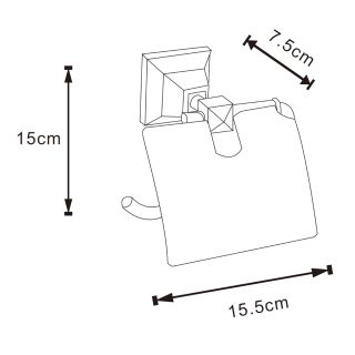 Бумагодержатель AZARIO ALTRE AZ-96010 с крышкой, хром