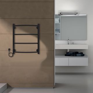 Полотенцесушитель электрический AZARIO VERONA AZ04756B 500/600 4 секции, тен слева, черный