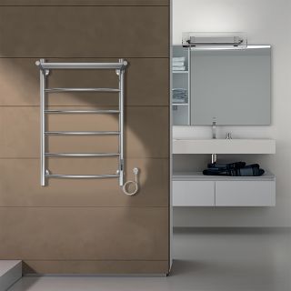 Полотенцесушитель электрический AZARIO VERONA AZ04858P 500/800 5 секций, с полкой, диммер справа, хром