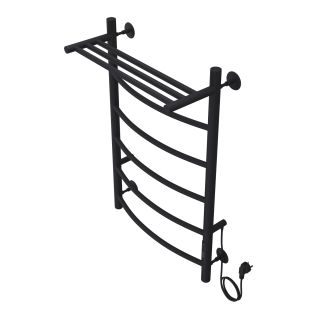 Полотенцесушитель электрический AZARIO VERONA AZ04858PB 500/800 5 секций, с полкой, тен справа, черный