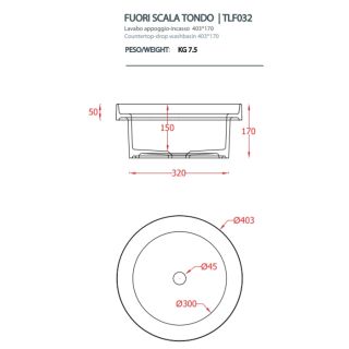 Раковина ArtCeram Fuori Scala TFL032 17 00 черная 32 см