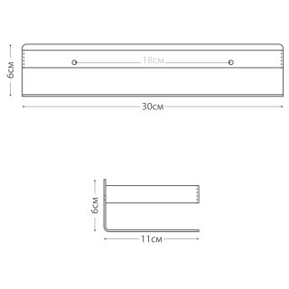 Полка прямоугольная Fixsen одноэтажная золото-сатин "HOTEL" (FX-31003H)