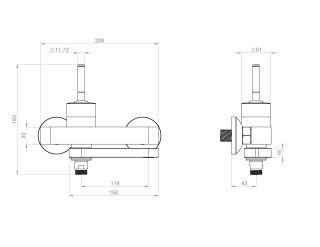 Смеситель Damixa ARC 291000000 для ванны