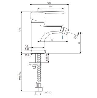 Смеситель Vidima Uno BA236AA для биде