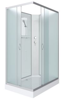 Душевая кабина Niagara NG-43285-14QBK 120x80см серебро/матовое