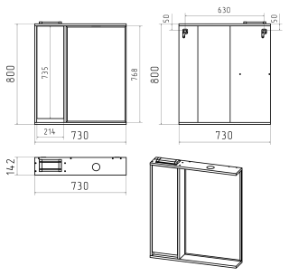 Зеркальный шкаф с подсветкой Brevita Balaton BAL-04075-01-Л левый 75см белый