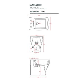 Биде Artceram JAZZ JZB002 01 00*1 белое