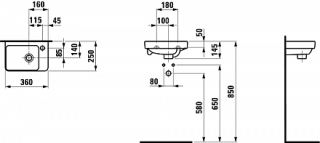 Раковина Laufen PRO S 8.1596.0.000.104.1 36х25