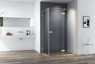 Душевой уголок Cezares Bellagio 120x100см брашированное золото BELLAGIO-AH-1-120/100-C-BORO