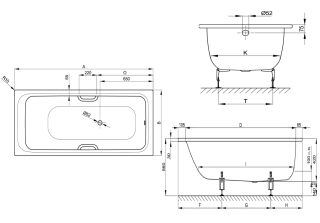 Стальная ванна Bette BetteSelect 3411-000 170x70 см белый