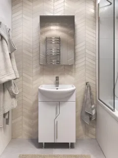 Тумба под раковину напольная Vigo Turin 224 50 см поставляется в разобранном виде белый