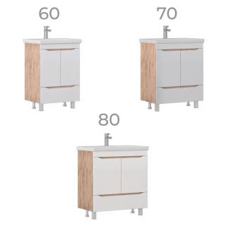 Тумба под раковину напольная Vigo Grani 286 80 см дуб золотой