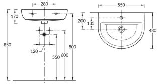 Раковина Kerama Marazzi Boungiorno BG.NN.wb.55 55 см белый