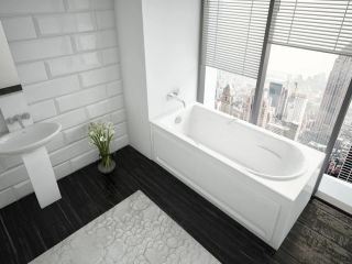 Акриловая ванна Aquatek Леда LED170-0000034 170х80 см слив слева с фронтальным экраном сборно-разборный сварной каркас