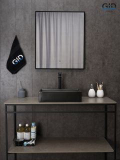 Раковина Gid Bm1204 53360 накладная черная матовая 45x32x11