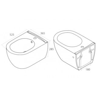 Биде подвесное Boheme Bianca белый матовый 964-WM