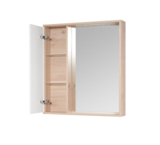 Зеркальный шкаф Акватон Бостон 75см белый/дуб эврика 1A240302BN010