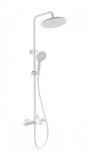 Душевая стойка Wonzon & Woghand Solid WW-C3011-A-MW с термостатом белый матовый