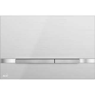 Кнопка смыва AlcaPlast FLAT для инсталляции хром матовый STRIPE-INOX