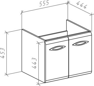Тумба под раковину Bellezza Джела 60см белый 00000010091