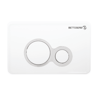 Клавиша смыва BETTOSERB 40006458 белый глянец+хром глянец DUO