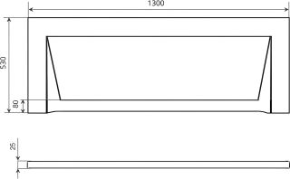 Фронтальная панель для ванны Timo FP13S 130см белый