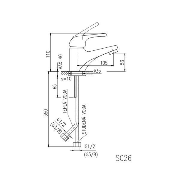 Смеситель для раковины Rav Slezak Sazava SA526.5 хром