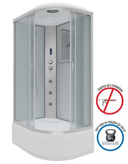 Душевая кабина Niagara NG-2310-14LF с гидромассажем 120x80см серебро/матовое