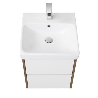 Тумба под раковину Акватон Сканди 45см белый/дуб рустикальный 1A251601SDZ90