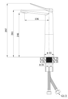 Смеситель для раковины ESKO Shanghai SHA25 хром
