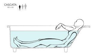 Ванна из искусственного камня Salini Cascata S-Sense 104213MRH 180x80см RAL снаружи