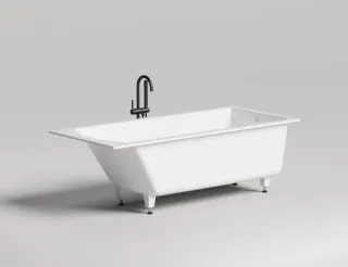 Ванна из искусственного камня Salini Cascata S-Sense 104213M 180x80см белый матовый