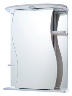 Зеркальный шкаф с подсветкой СанТа Лира 101053 55см белый