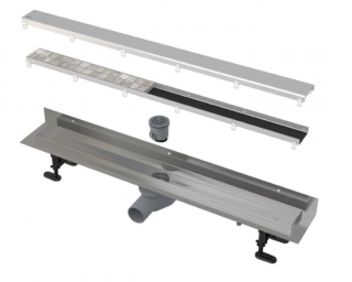 Душевой лоток AlcaPlast с двухсторонней решеткой Double 85см хром APZ23-DOUBLE9-850