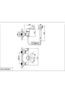 Гигиенический душ DQ Rhein Ambrosius со смесителем хром DA1344501