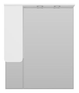 Зеркальный шкаф с подсветкой Misty Чегет 85см левый белый