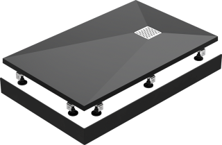 Экран Good Door Stella ЧЕРНЫЙ 1200x800