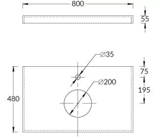 Столешница Kerama Marazzi Canaletto Роверелла CN80.DL501320R 80 см серый тёмный
