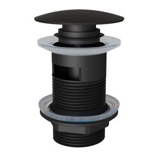 Донный клапан для раковины с переливом Knotlor BM9011BL, черный