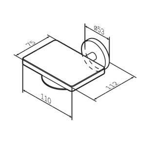 Стеклянная мыльница с настенным держателем AM.PM X-Joy A85A34299 золото
