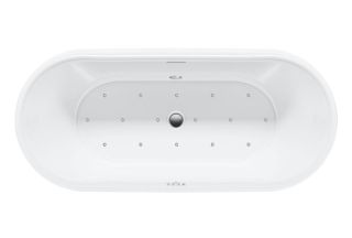Акриловая ванна Riho Modesty Velvet Sparkle System Fall B090006105 170x76см с аэромассажем заполнение через перелив белый матовый